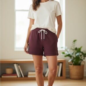 Women's Athletic Maroon Shorts